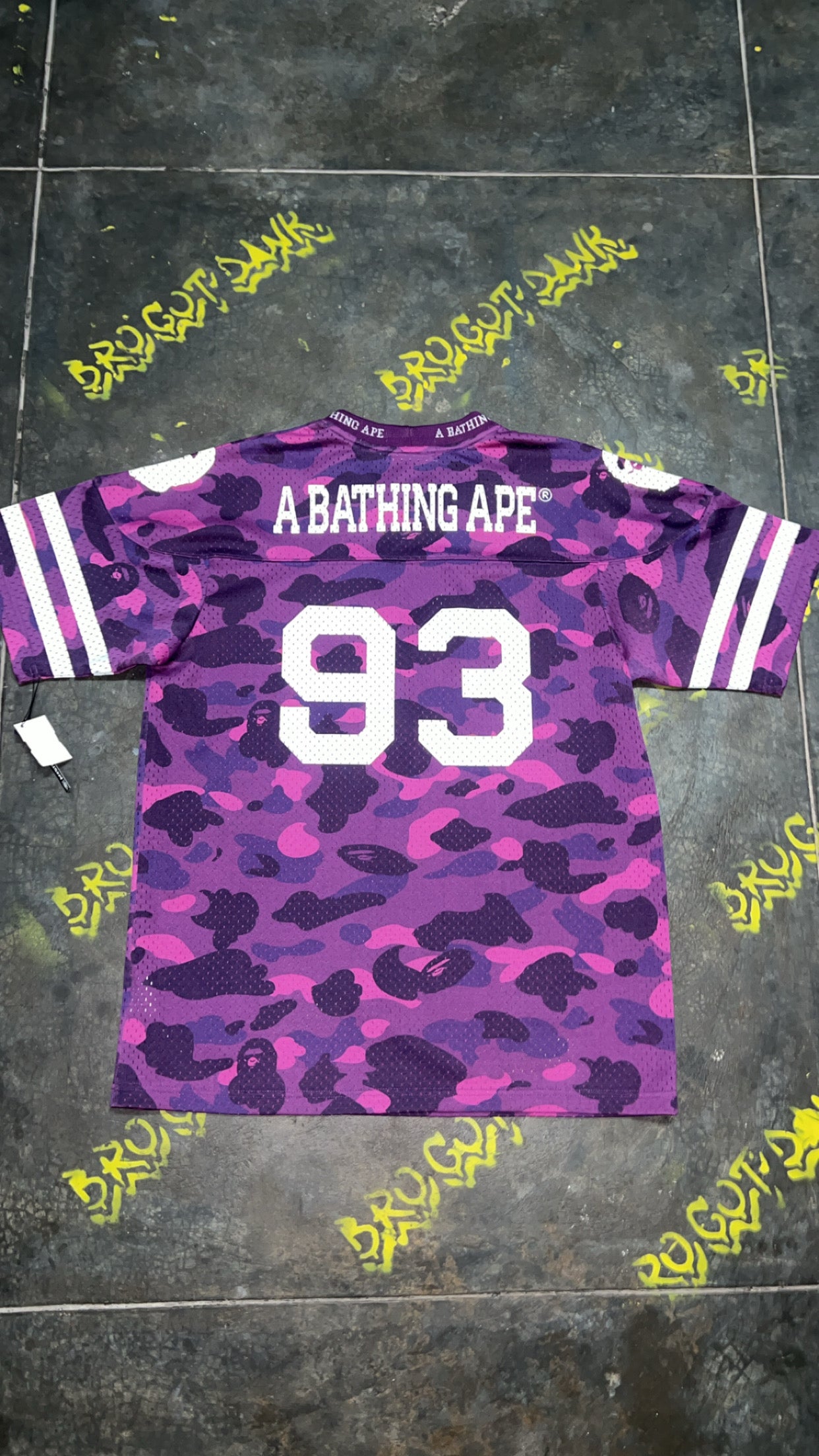 Bape Camo Mesh Football Wide Tee