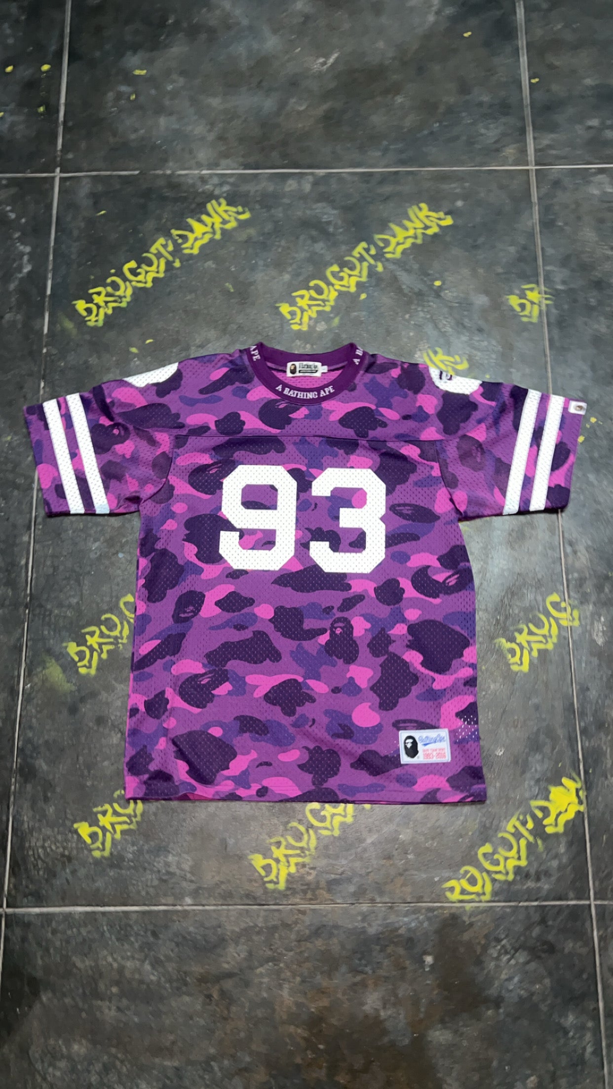 Bape Camo Mesh Football Wide Tee