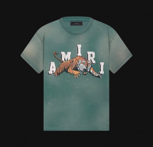 Amiri Vintage Tiger Tee Green