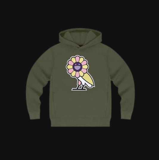 OVO x Takashi Murakami Surplus Flower Owl Hoodie