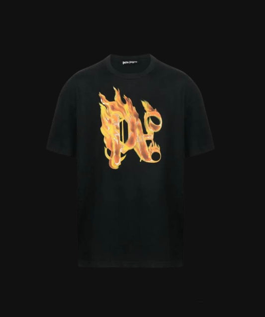 Palm Angels Burning Monogram Tee