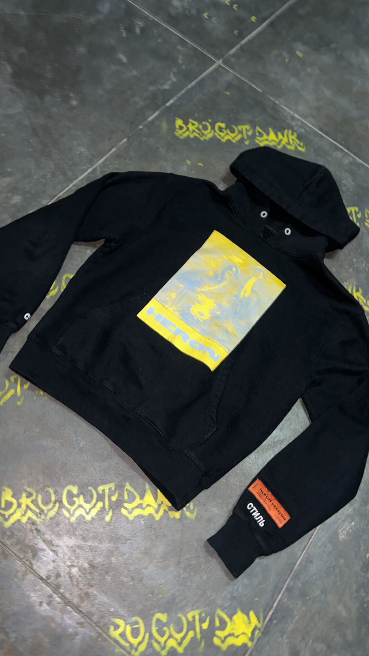 Heron Preston Swan Print Hoodie